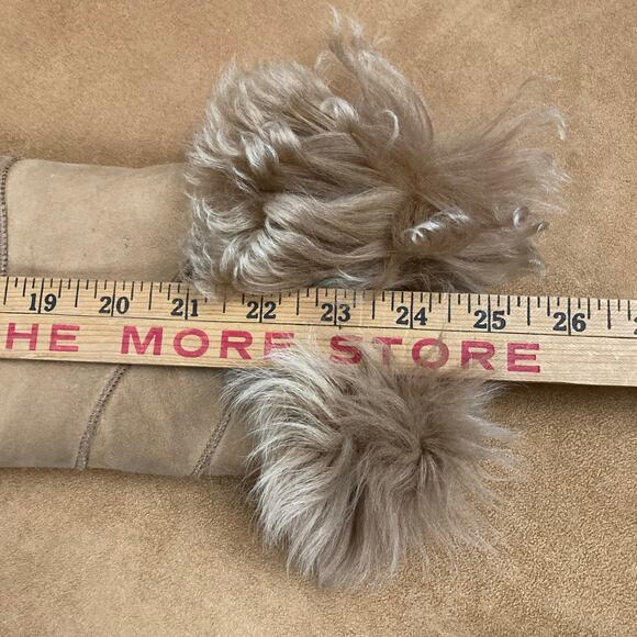 Genuine Shearling Sheepskin Patchwork Penny Lane Coat Sz 38 - Picture 15 of 16